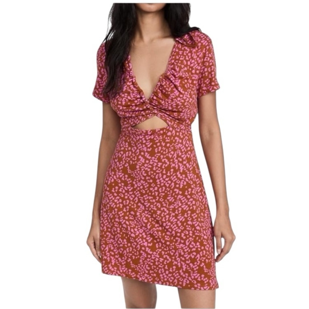 Free People Women’s Marsaille Cut Out Short Sress Short Sleeve New